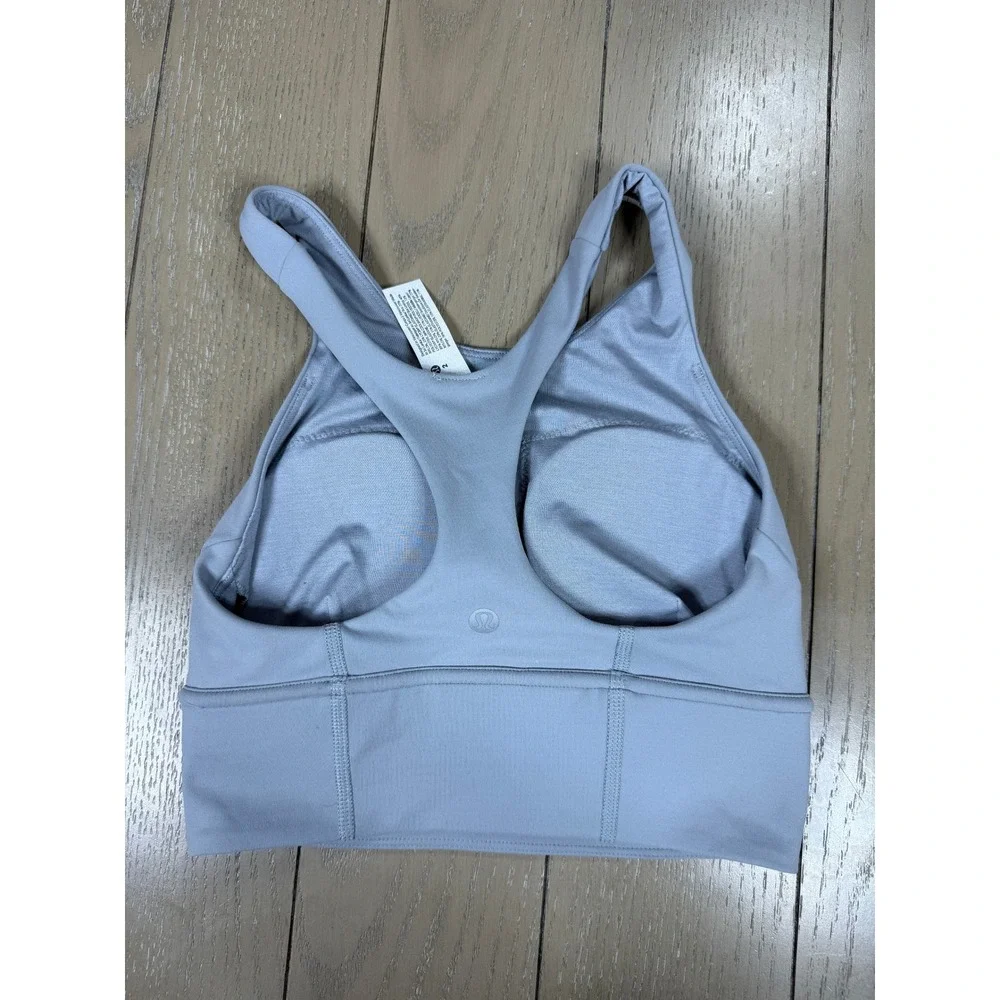 Lululemon Sports Bra Womens Size 2 Blue Invigorate High Neck Training Racerback